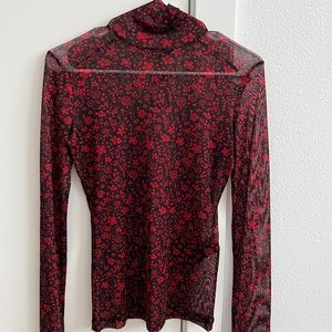 Maje Rouge high neck top with long sleeves NWT size 1